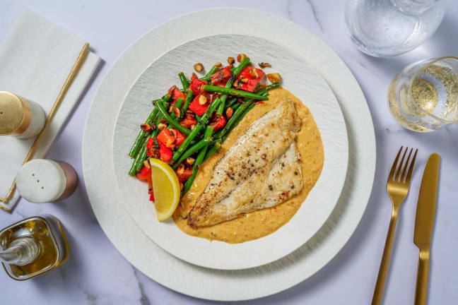 Doradenfilet mit cremiger Paprikasoße