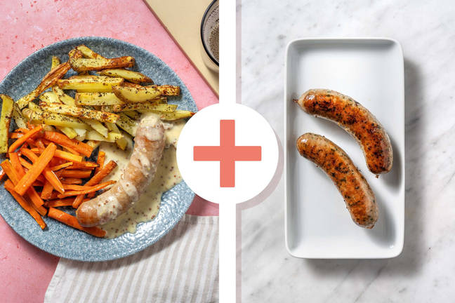 Double Honey Mustard Sausages in Creamy Sauce