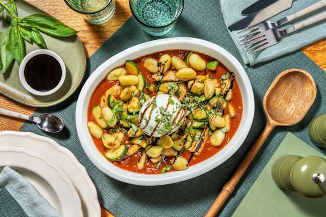 Gnocchi met burrata en kipfilet