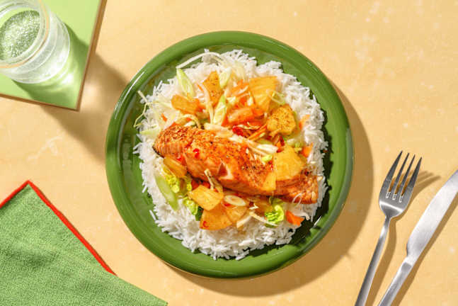 Snabb thailändsk öring i sweet chilisås