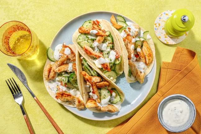 Tacos mit mariniertem Hähnchengeschnetzeltem