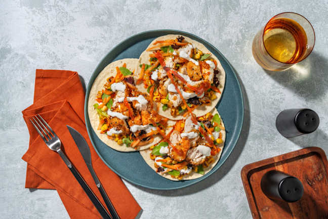 BBQ Crumbed Chicken Tacos