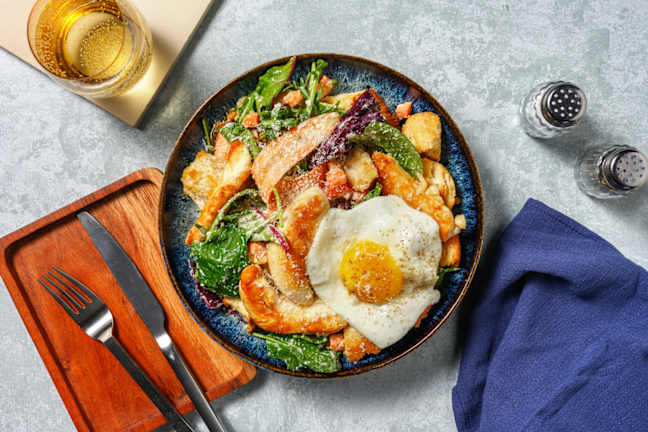 Varm kycklingsallad