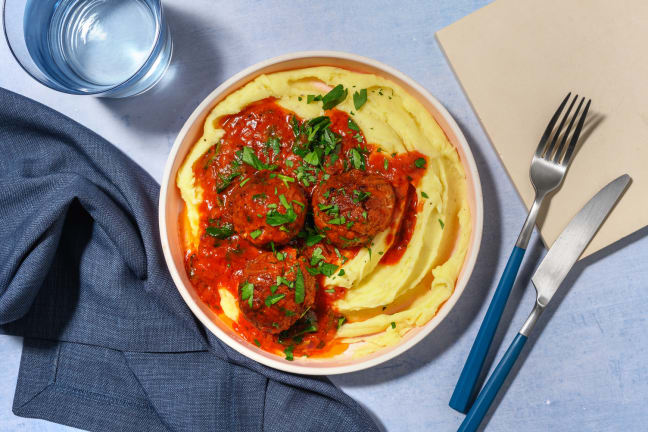 Pork Meatballs and Creamy Mash