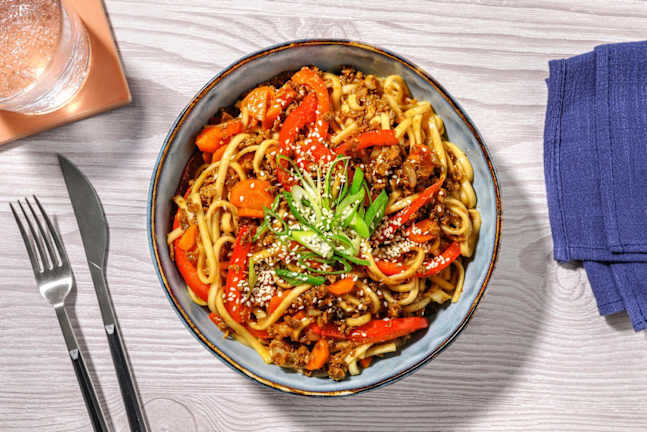 Japanske udonnudler og vegetardeig