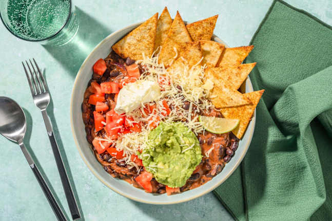 Vegetarisk sort bønnechili