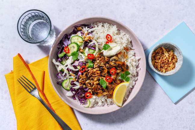 Vietnamese-Style Mushroom Rice Bowl