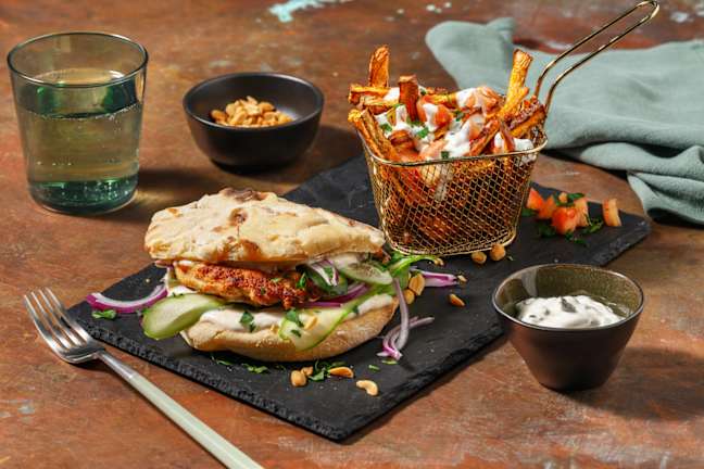  Indisk inspireret tandoorikyllinge-naanburger
