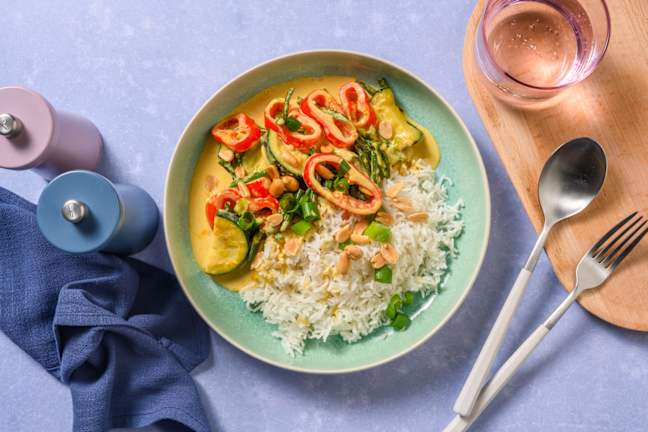Veganes Erdnusscurry mit Basmatireis