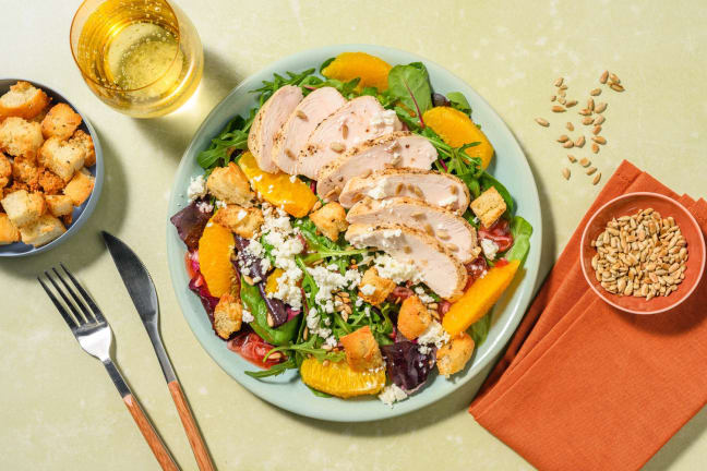 Pan-Seared Double Chicken and Orange Salad