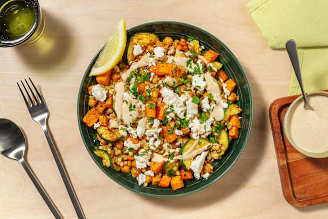 Loaded Couscous and Spiced Chickpea Bowls