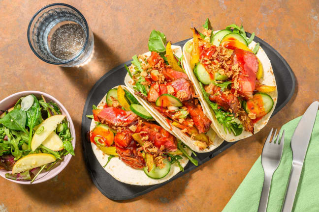 Korean-Inspired  Tenderloin Steak Tacos