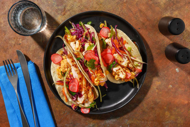 Asian-Inspired Fried Chicken Tacos