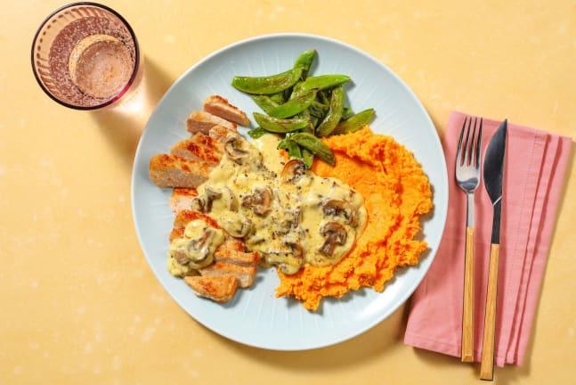 Pork Chops and Mushroom-Sour Cream Sauce