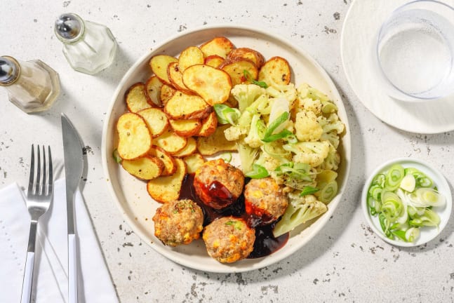 Smart Cheddar and Plant-Based Ground Protein Meatballs