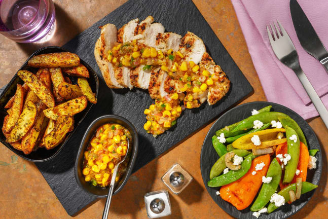 Grilled Chicken with Sweet Corn-and-Jalapeño Relish