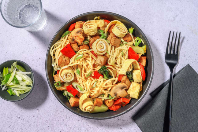 Chow mein au tofu et aux légumes