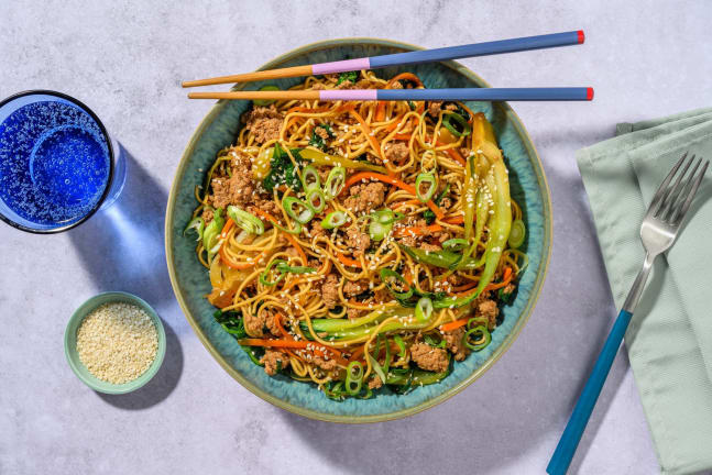 SuperQuick Gingery Turkey Noodle Bowls