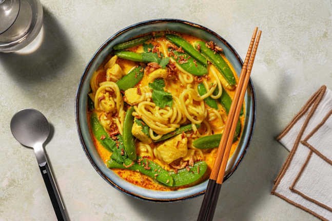 Laksa de tilapia épicé super rapide