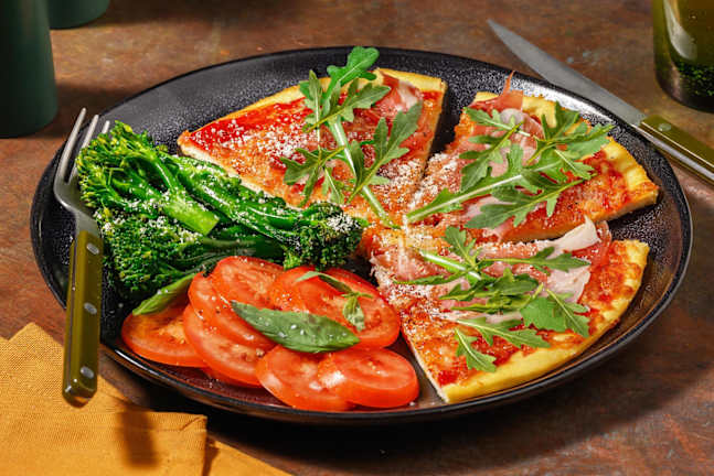 Prosciuttopizza med trøffel og rucola