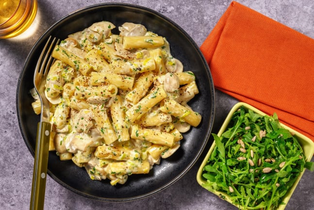 One pot gruyère- og svampepasta