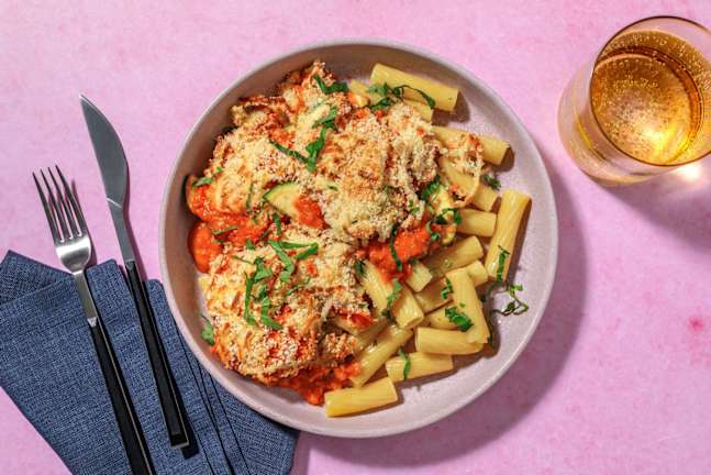 Zucchini- och tomatgratäng