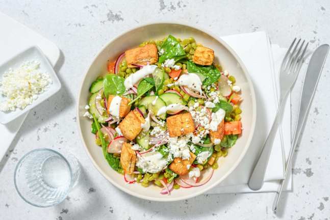 Jorden Rundt-krydret grøn linsesalat