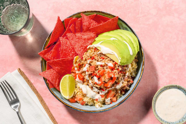 Bulgurbowl met kipgehakt en Mexicaanse kruiden