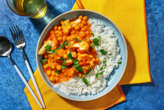 Sweet Chilli Cauli and Chickpea Red Thai Style Curry
