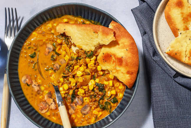 Warming Indian Style Spiced Charred Corn Dal