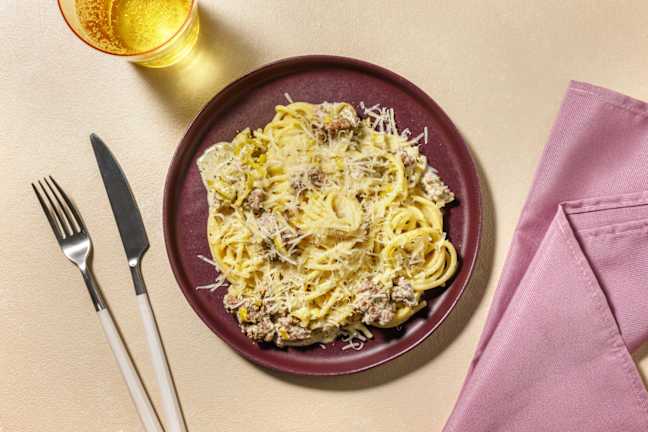 Spaghetti & ragù bianco de bœuf