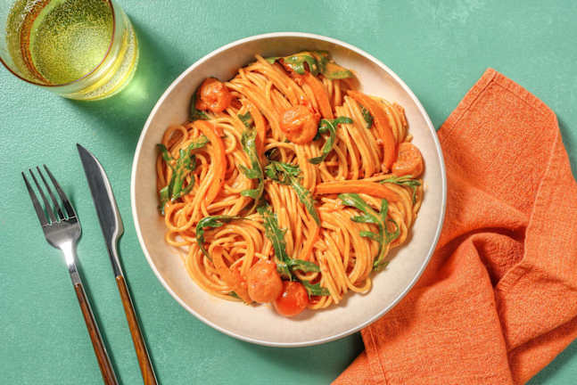 Snabb cajunkryddad baconspaghetti