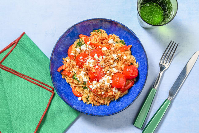 Harissa Spiced Double Cheese Orzo