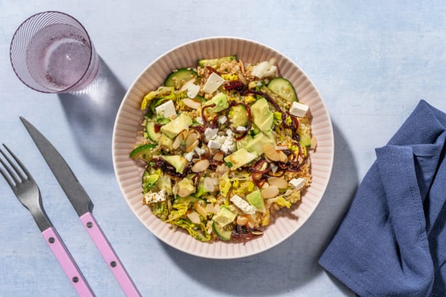 Salade boulgour, avocat & chèvre frais