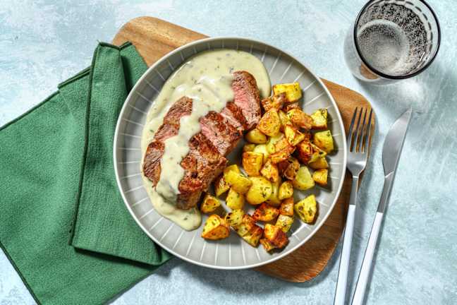 Pavé de bœuf sauce au bleu façon bistrot