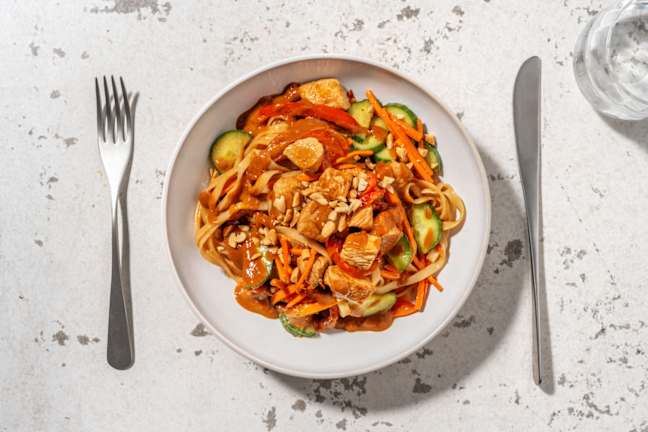 Nouilles froides, dinde & sauce satay thaï