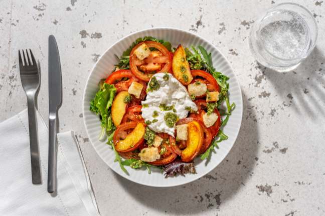 L'Estivale : nectarine, tomate & burrata