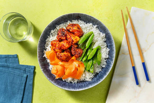 Miso Teriyaki Glazed Tofu Nuggets