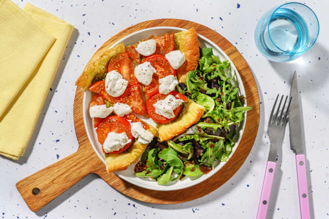 Tarte fine tomates, origan & burrata
