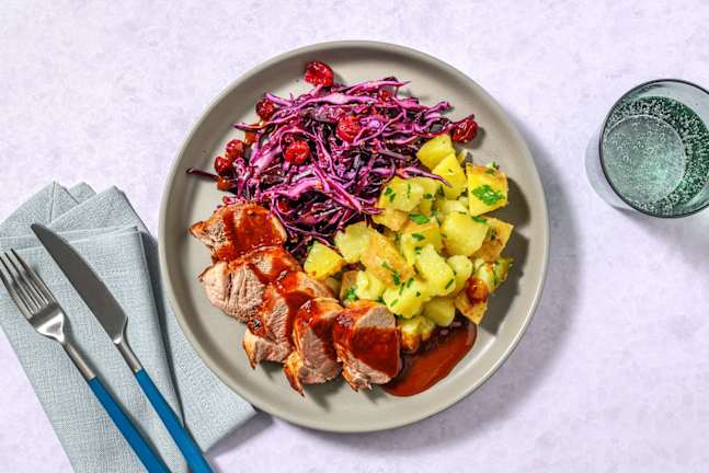 Svinefilet i brun saus