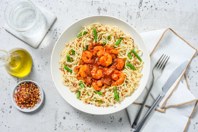 Kung Pao Style Double Prawn Noodles
