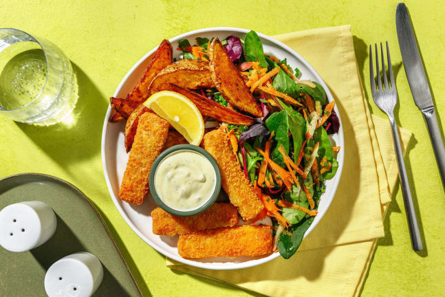 Vegan Fish & Chips mit Remoulade