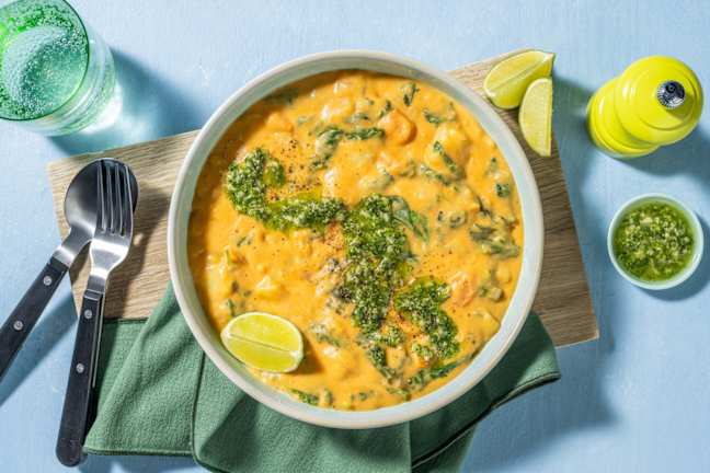 Spinat-Curry-Eintopf mit Kartoffeln