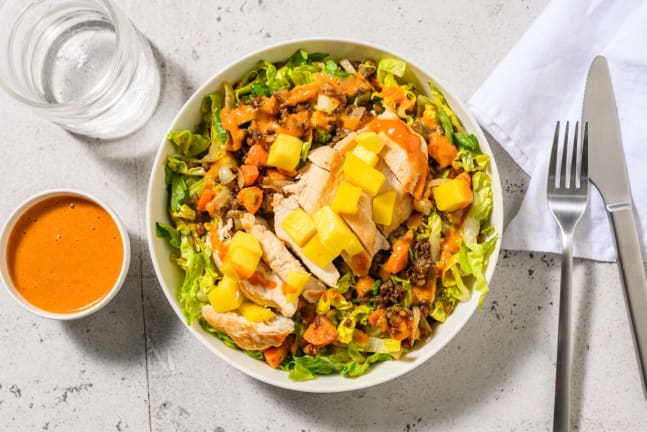 Thai Mango Linsensalat mit Hähnchen 