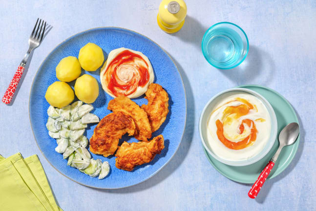 Galaktisches Huhn mit fruchtigem Joghurtsnack