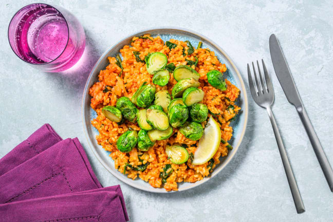 Oven-Baked Lemon Chicken and Veggie 'Nduja Risotto 