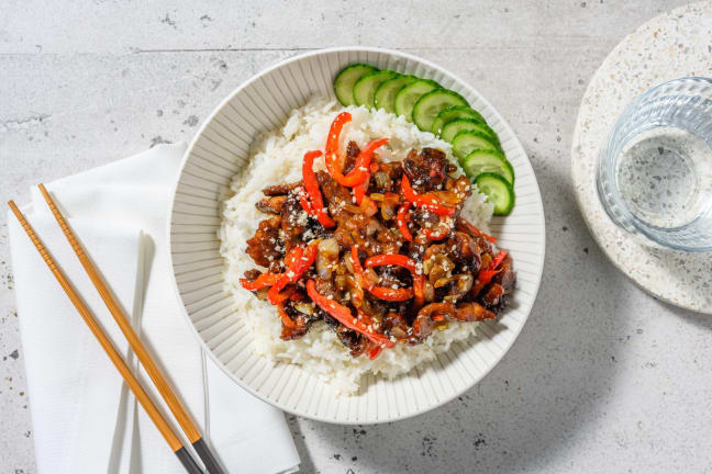 Émincés de bœuf en sauce aux haricots noirs