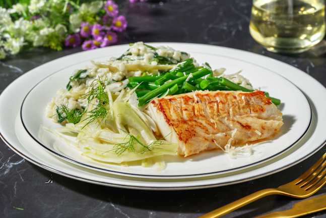 Kabeljauw met romige venkelrisotto