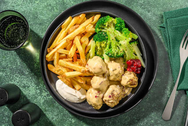 Boulettes de cerf à la suédoise en sauce crémeuse