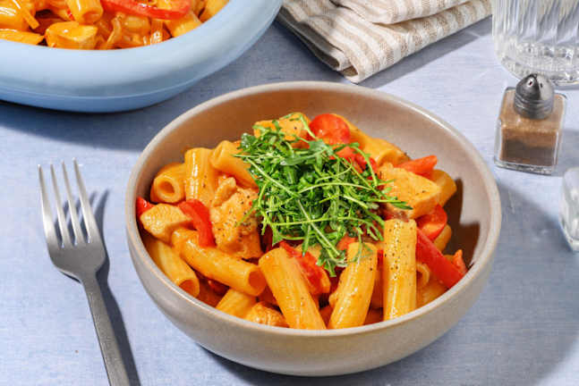 Creamy Fajita Inspired Chicken Pasta